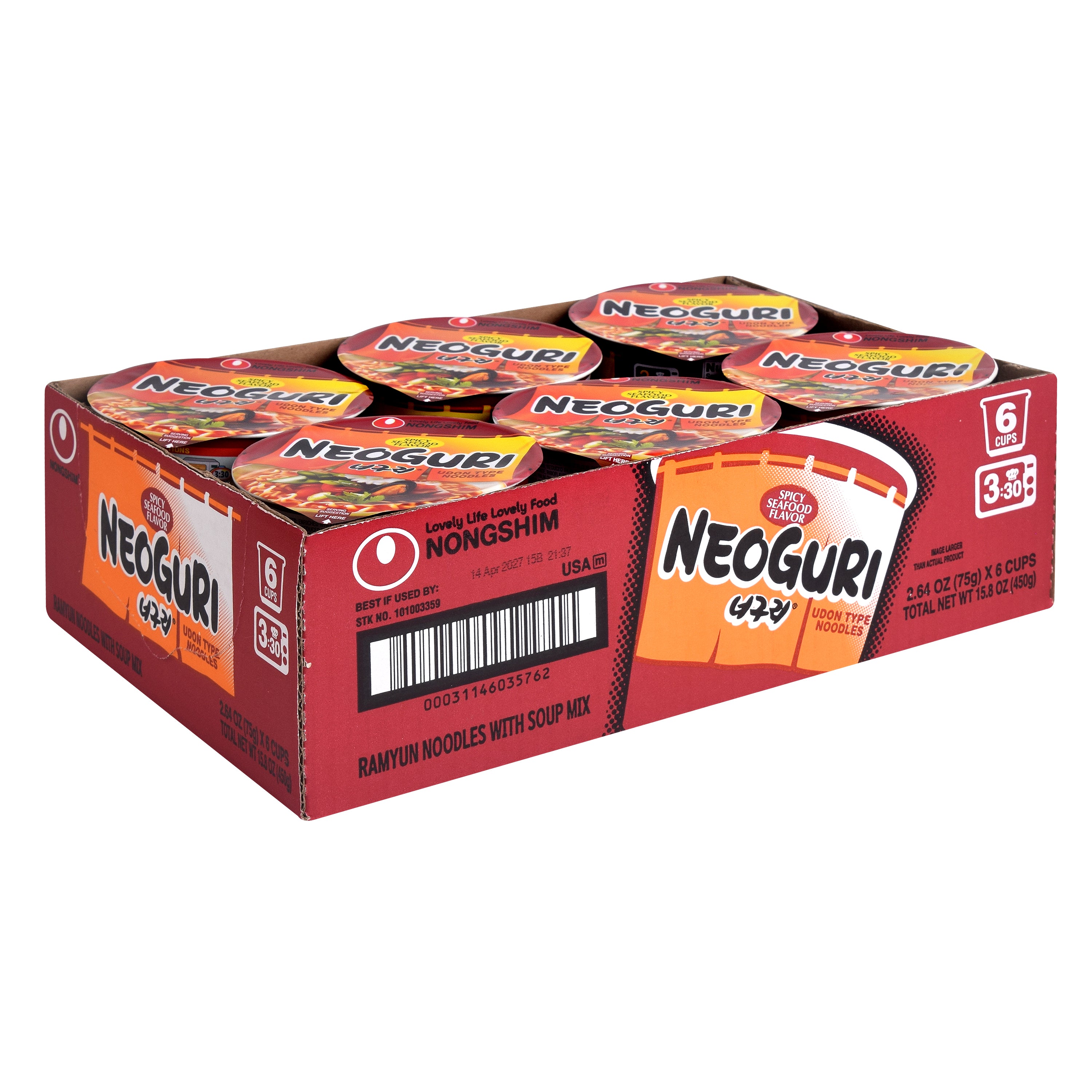Neoguri Cup Noodle — Spicy Seafood Instant Noodle Cup — wholesale case
