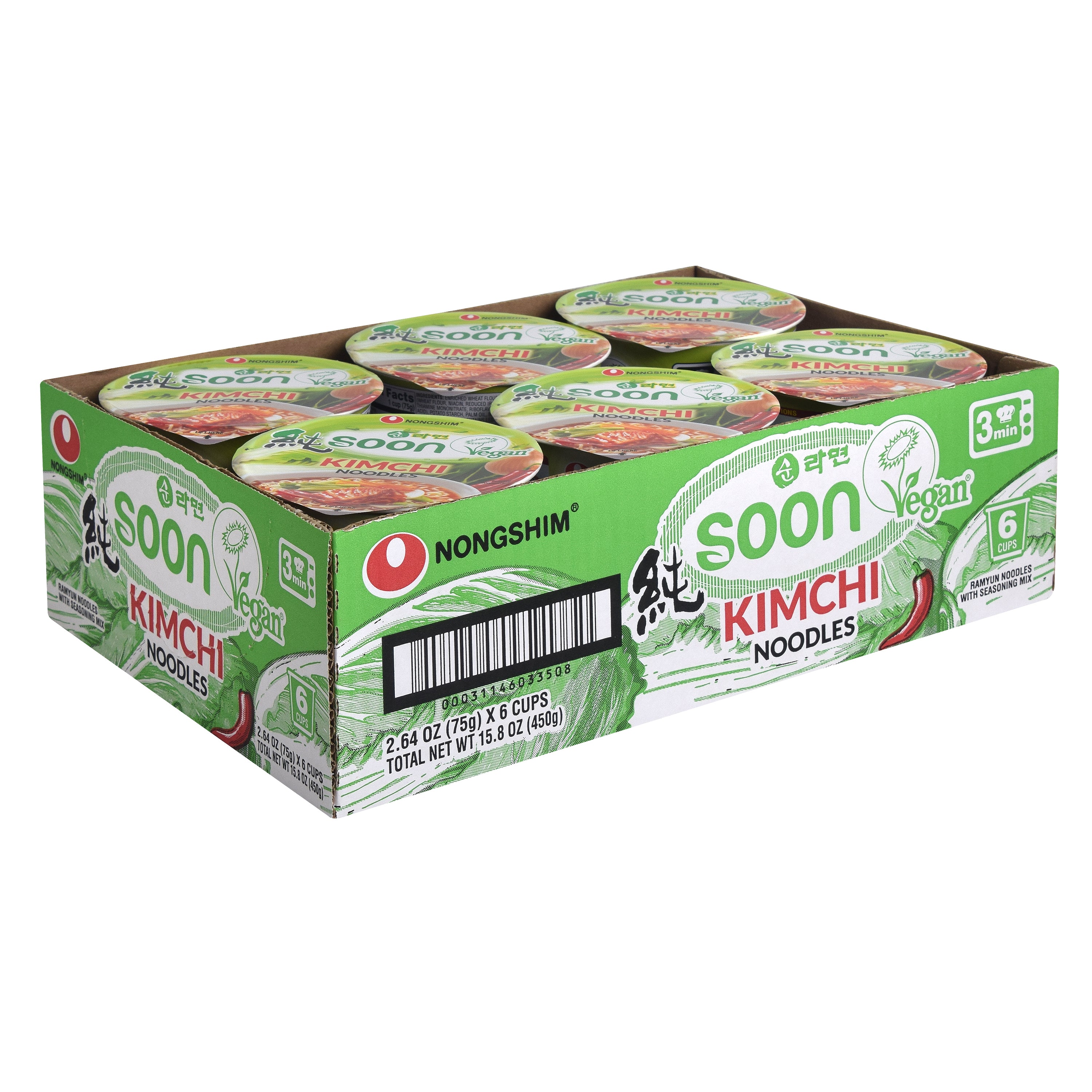 Cup Noodle-Soon Kimchi/6P — wholesale case