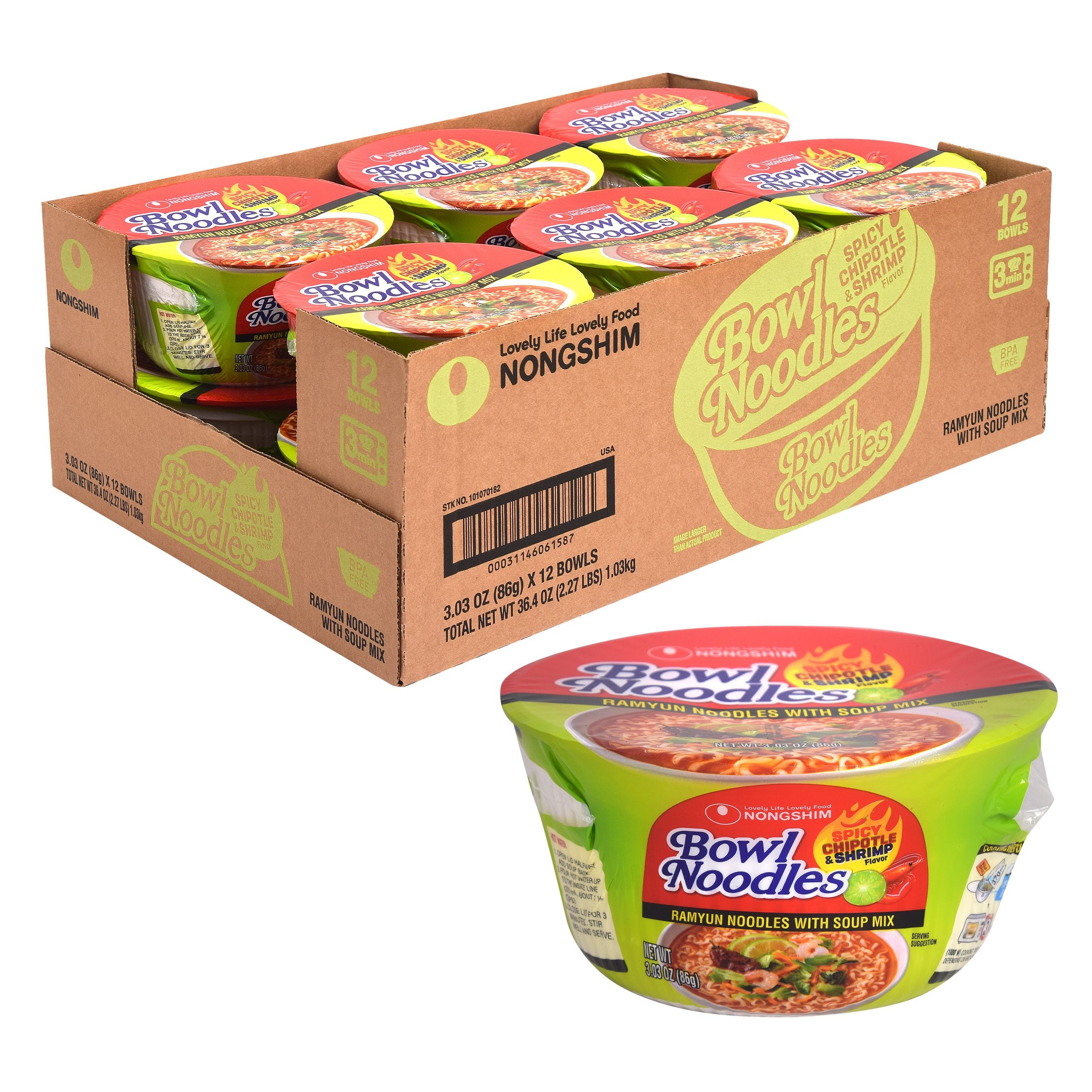 Bowl Noodle — Chipotle Shrimp – Front